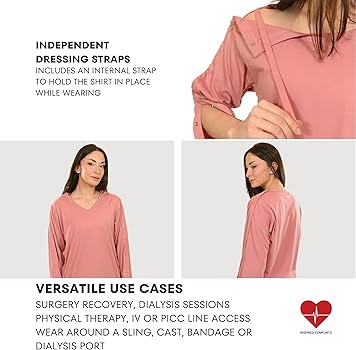 Inspired Comforts Dialysis Unisex Post Surgery & Rehab Dual Access